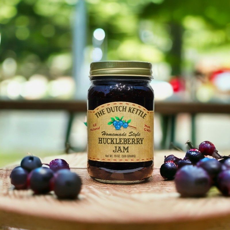 The Dutch Kettle Huckleberry Jam available at Harvest Array