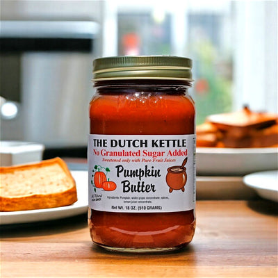The Dutch Kettle No Granulated Sugar Added Pumpkin Butter is only sweetened with pure fruit juices