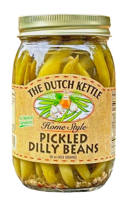Harvest Array wraps each 16 oz. glass jar of The Dutch Kettle Pickled Dilly Beans so they arrive safely to your doorstep!