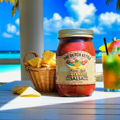 Anew addition to our Dutch Kettle Amish Home Style Salsa collection-Pineapple Salsa. Order today at Harvest Array.