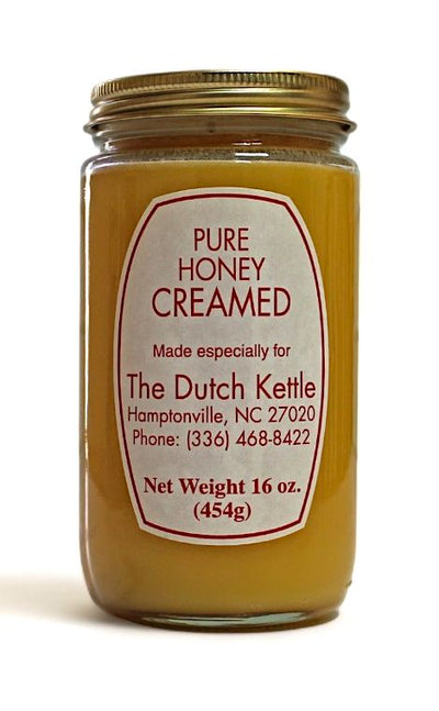 Amish made Pure Creamed Honey is a product of the Dutch Kettle in North Carolina. Only Authorized online retailer is Harvest Array.