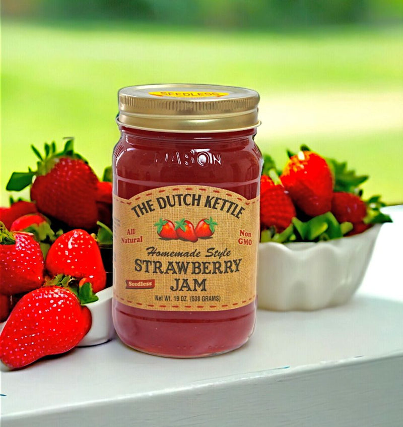 Amish Made Dutch Kettle Seedless Strawberry Jam for Harvest Array