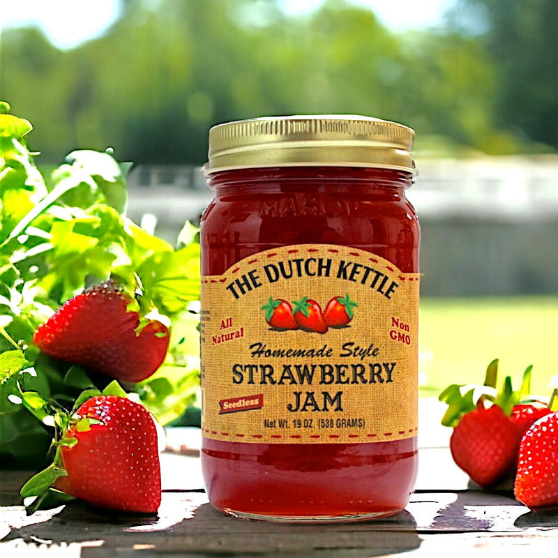 Dutch Kettle Seedless Homemade Style Strawberry Jam now available at Harvest Array&