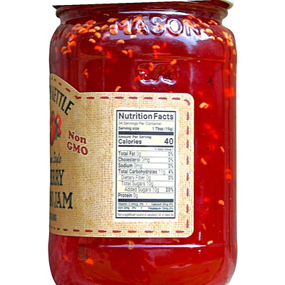 Nutrition information for The Dutch Kettle's Homemade Style Raspberry Jalapeno Jam.