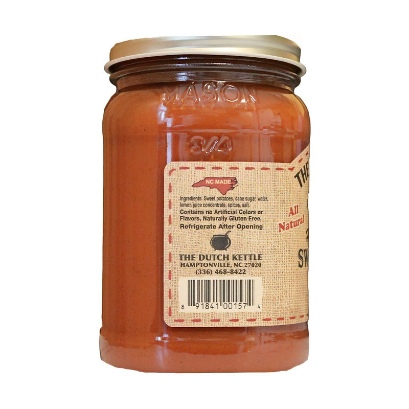 The Dutch Kettle Sweet Potato Butter is made with all natural ingredients. Purchase online at harvestrray.com.