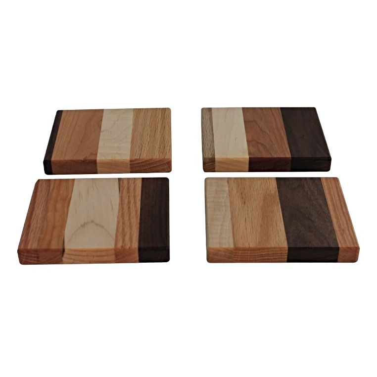 Color variations of Amish Wooden Hot Pads.