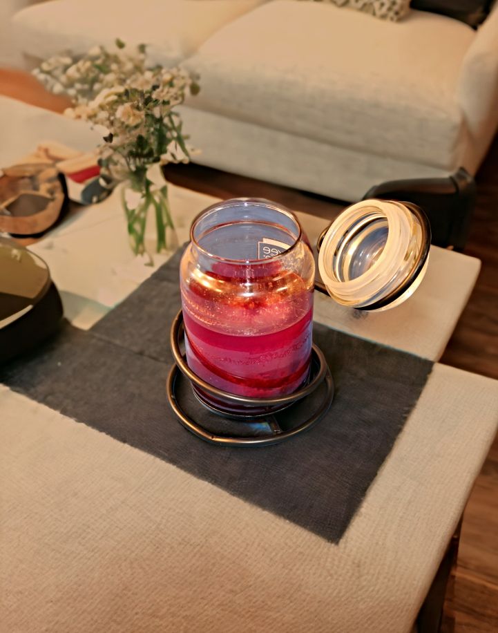Metal Coil Jar Candleholder.  Candle not included.