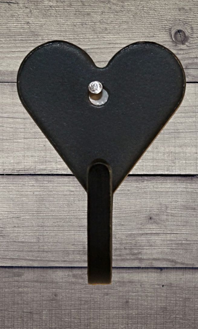 Heart Shaped Amish Made Metal Key Hook