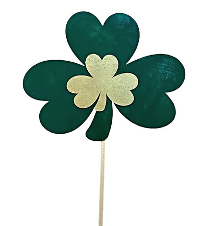 Several ways to customize the colors of our Shamrock Duo Wooden Garden Stakes with Shimmer Accent