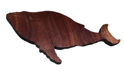 Wooden Humpback Whale Figurine - 7 x 3.75 Inches available at harvestarray.com