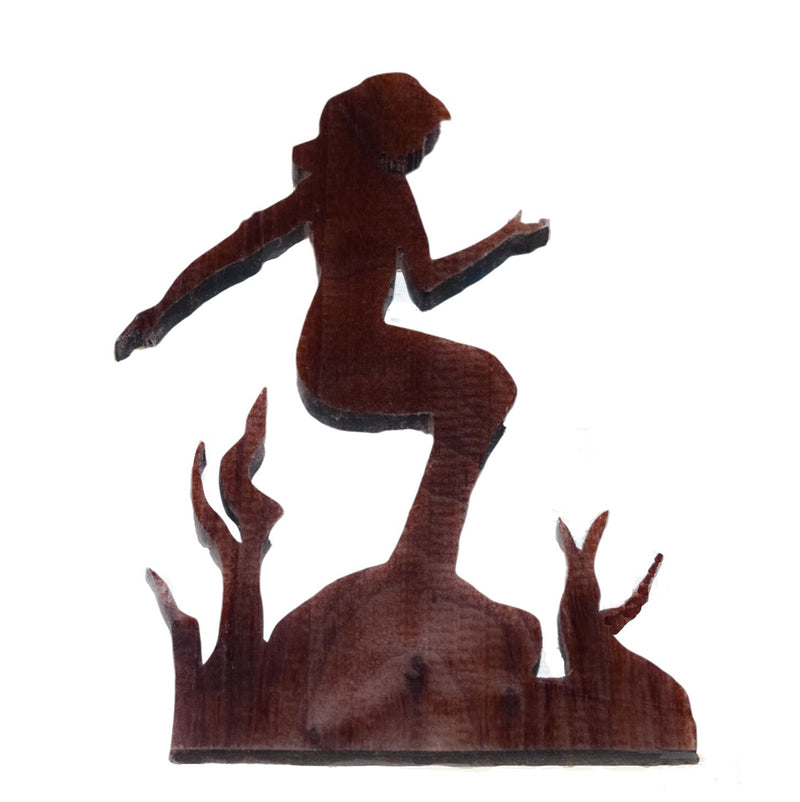 Wooden Mermaid 2D Figure - 6 x 8.5 Inches