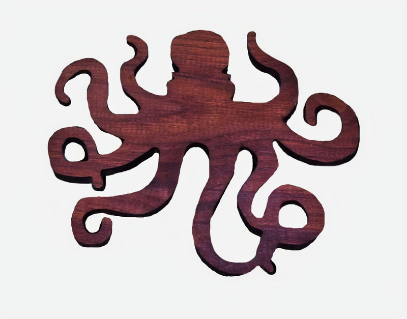 Hand Crafted Wooden Octopus made out of Walnut