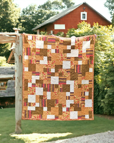 Fields of Gold Quilt is a one-of-a kind, available at harvestarray.com.