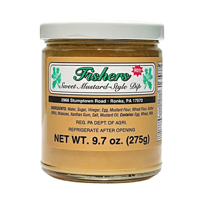 Looking for a spicy mustard to di your pretzels in? You'll find Fisher's Hot Sweet Mustard Style Dip online at Harvest Array.