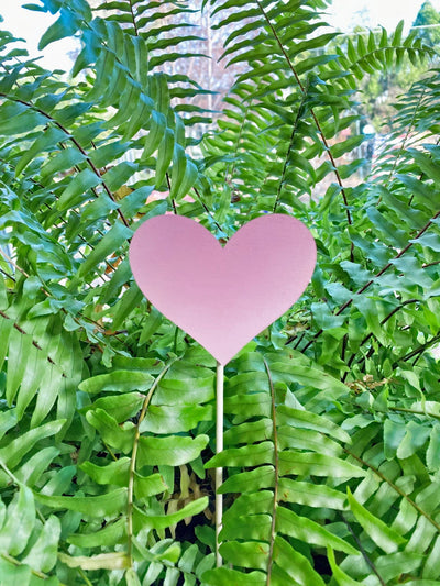 Pink Classic Heart Petite Plant Stake for Harvest Array