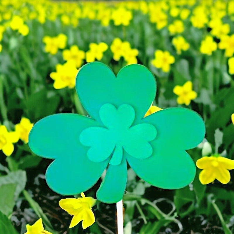 Shop Harvest Array for customizable Duo Petite Shamrock Plant and Garden Stakes for spring.