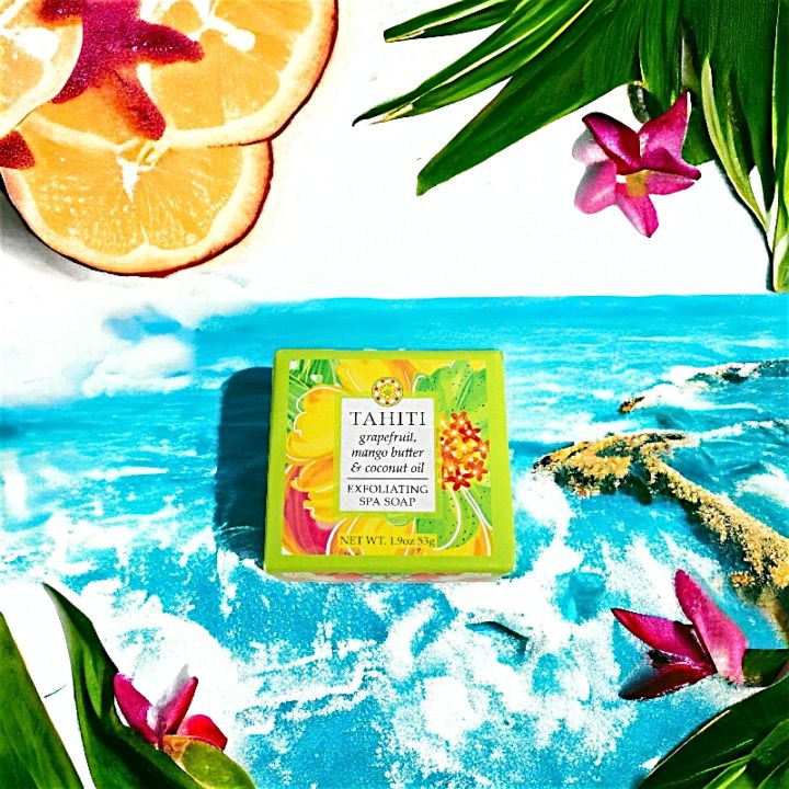 Greenwich Bay Mini Exfoliating Spa Soaps Destination Scents-Tahiti.