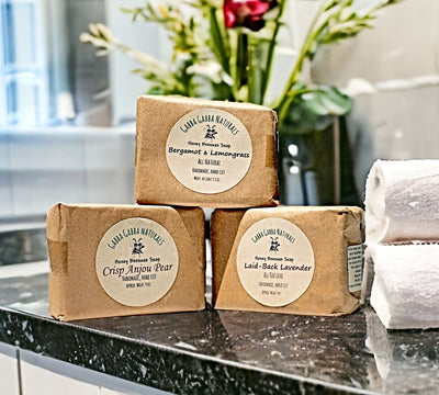 Shop Harvest Array for our Handmade, All Natural Beeswax Soap in a variety of luxurious scents. 