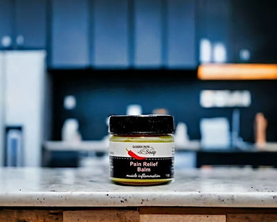Our Amish Made All Natural Pain Relief Balm in a 1 oz jar is ideal to keep in your medicine cabinet for easing muscle inflammation after the gym.