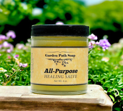 Amish Made All Purpose Healing Salve This salve is good for cuts, wounds, minor burns, insect bites, bee stings, and rashes. Purchase a 4 oz. jar online at Harvest Array.