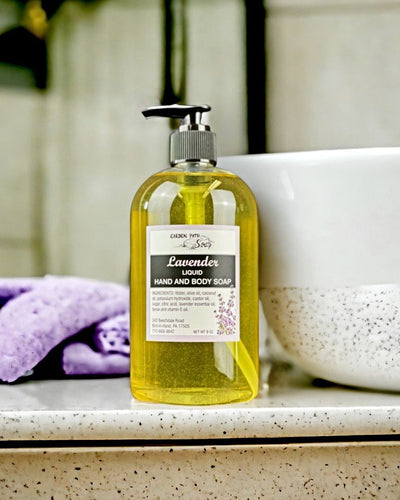 Shop Harvest Array's collection of Liquid Hand and Body Wash made at Garden Path Soap in Pennsylvania Amish Country -Lavender.