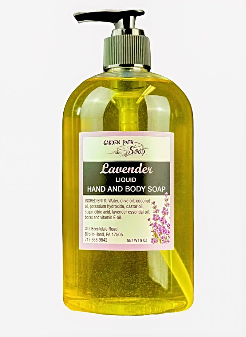 Relaxing Lavender Liquid Hand and Body Wash comes in an 18 oz. pump bottle for easy use, from Harvest Array.