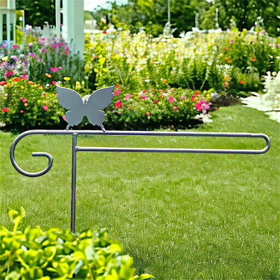 Beautiful Butterfly Garden Flag Holder to make your garden flag really stand out. Available now at harvestarray.com.