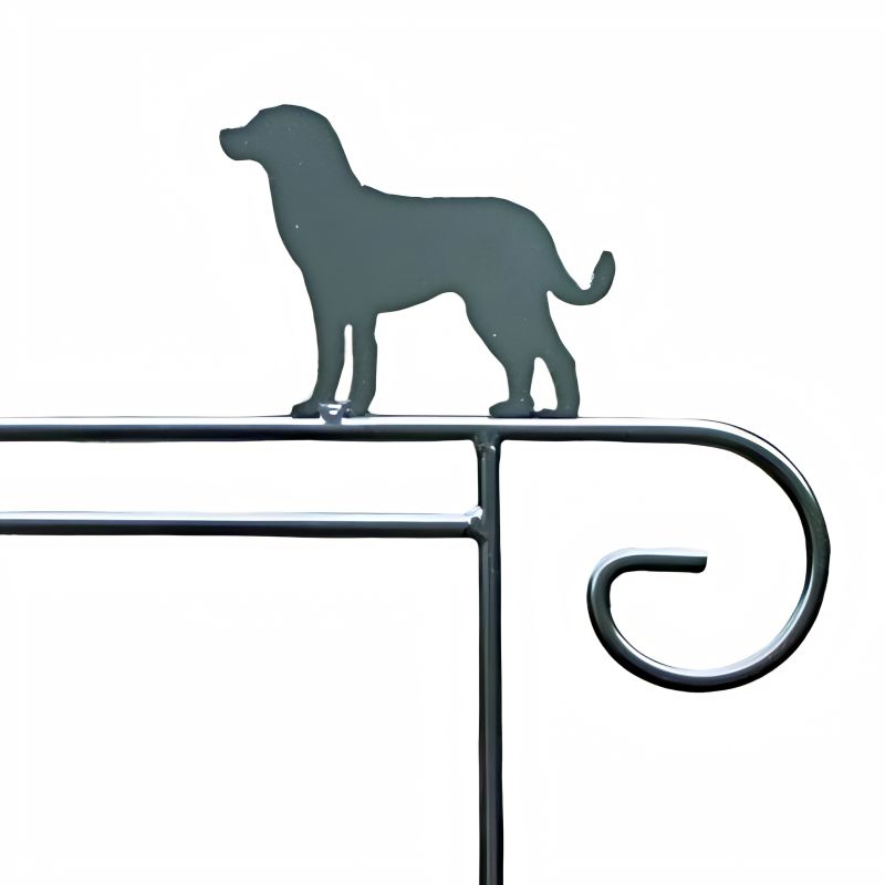 Dog - Garden Flag Holders with Decorative Emblems