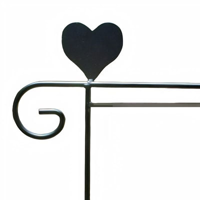 Heart - Garden Flag Holders with Decorative Emblems