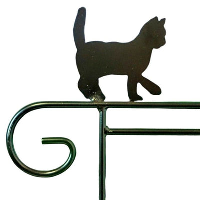 Cat - Garden Flag Holders with Decorative Emblems