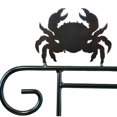 Crab - Garden Flag Holders with Decorative Emblems