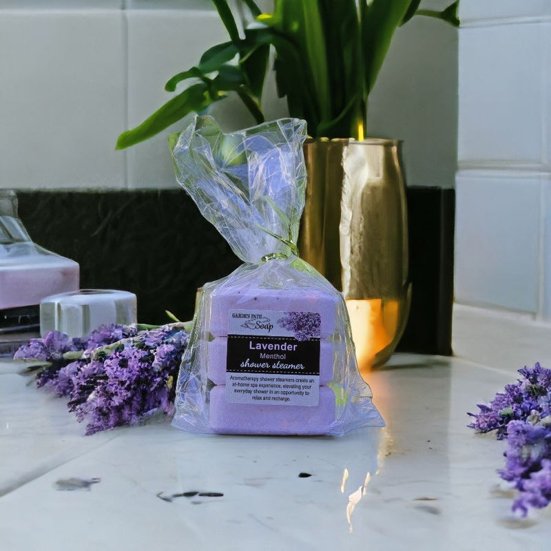 Lavender Menthol Shower Steamer 3 pack.