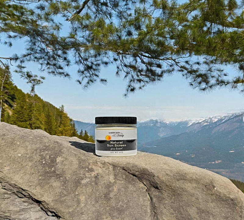 Going to the Mountains? Do not forget the sunscreen. Harvest Array has a 1 oz. travel size jar for your next adventure. All natural, Amish made in the USA.