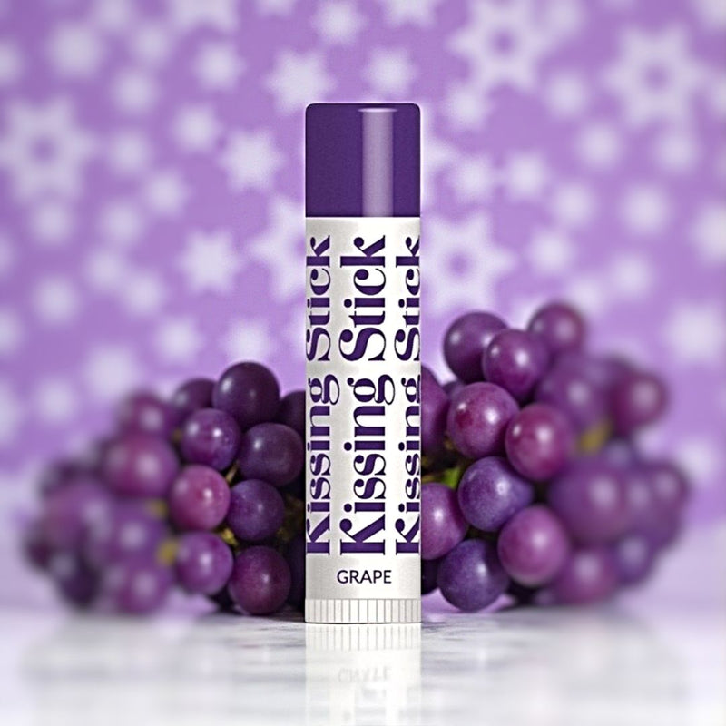 Grape Vintage Kissing Sticks Flavored Lip Balm. Available online at Harvest Array