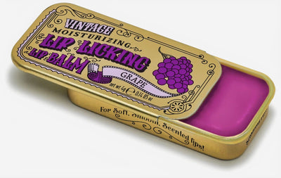 Grape Lip Licking Lip Balm in a Slider Tin, just like we had in the 80's!