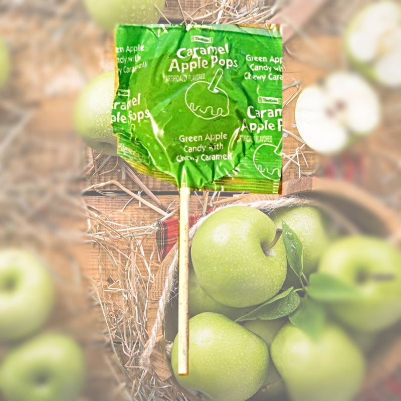 Green Apple Orchard Caramel Apple Suckers are a favorite fall treat from Harvest Array.