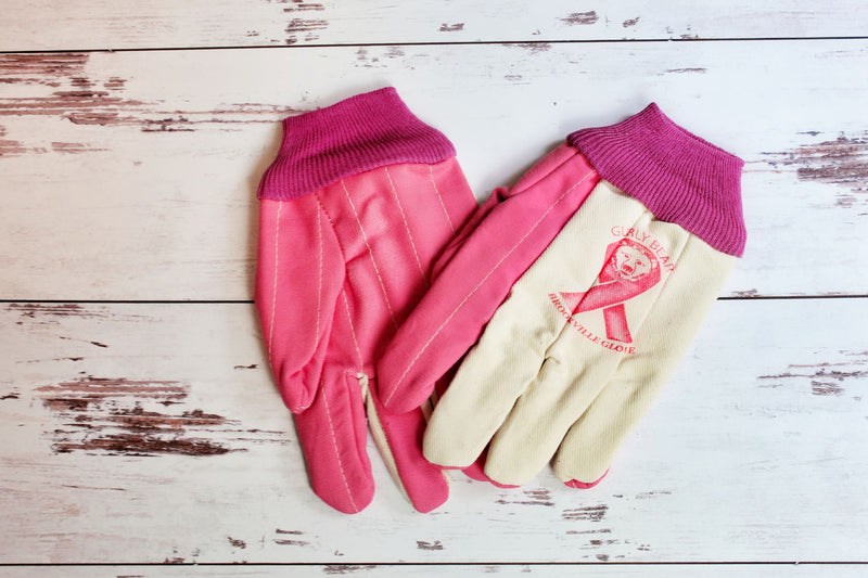 Gurly Bear Ladies Pink and White Work Gloves - Small
