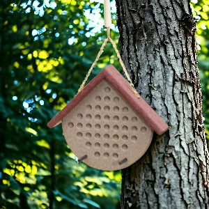 Gray and Cherry Peanut Butter Poly Bird Feeders