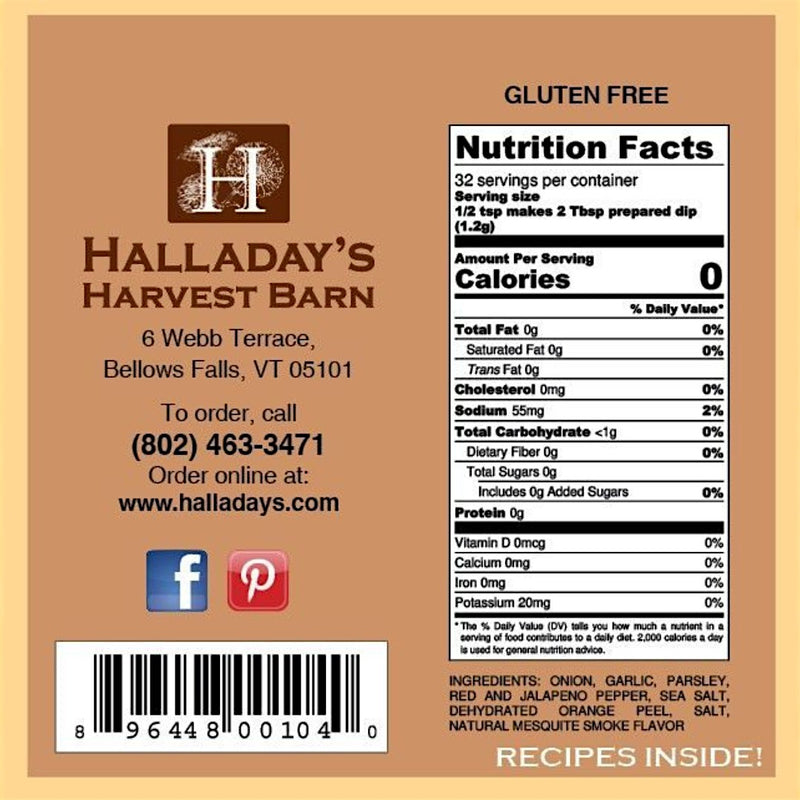 Product label for Halladay&