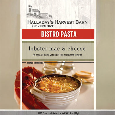 Halladay's Lobster Mac and Cheese Pasta Sauce Mix can now be purchased online at Harvest Array.