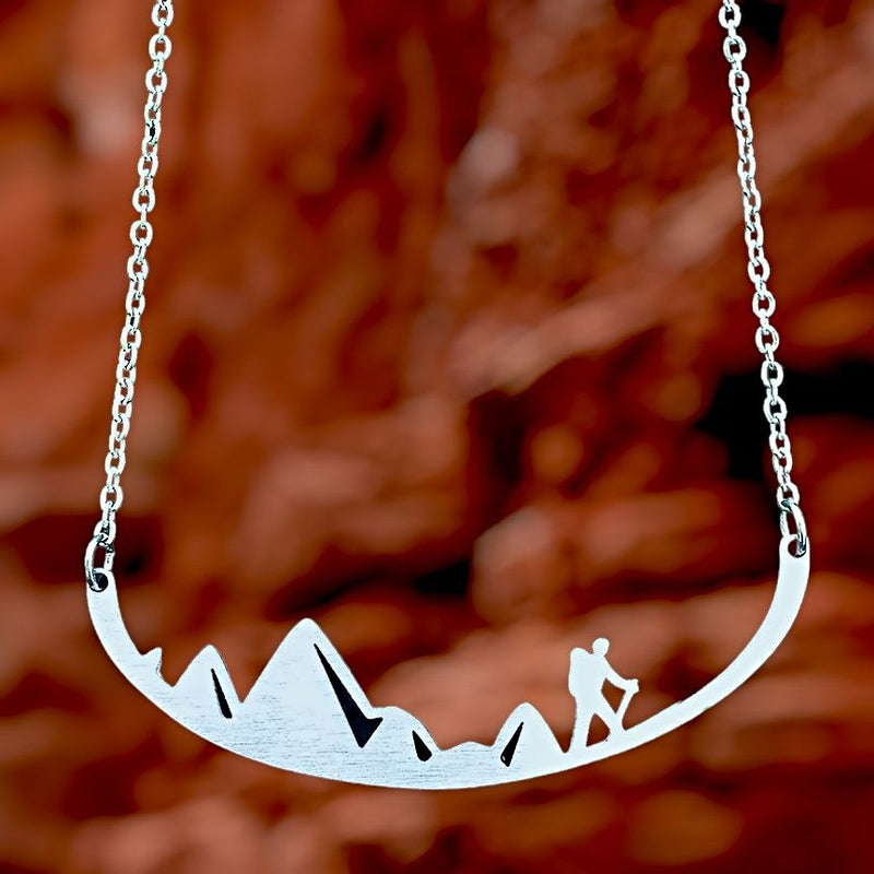 Hiker Stainless Steel Necklace