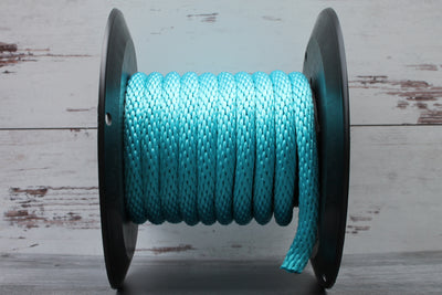Turquoise Solid Braided Multifilament Polypropylene Rope