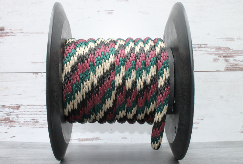 Burgundy, Black, Hunter Green, and Tan Solid Braided Multifilament Polypropylene Rope From Troyer&