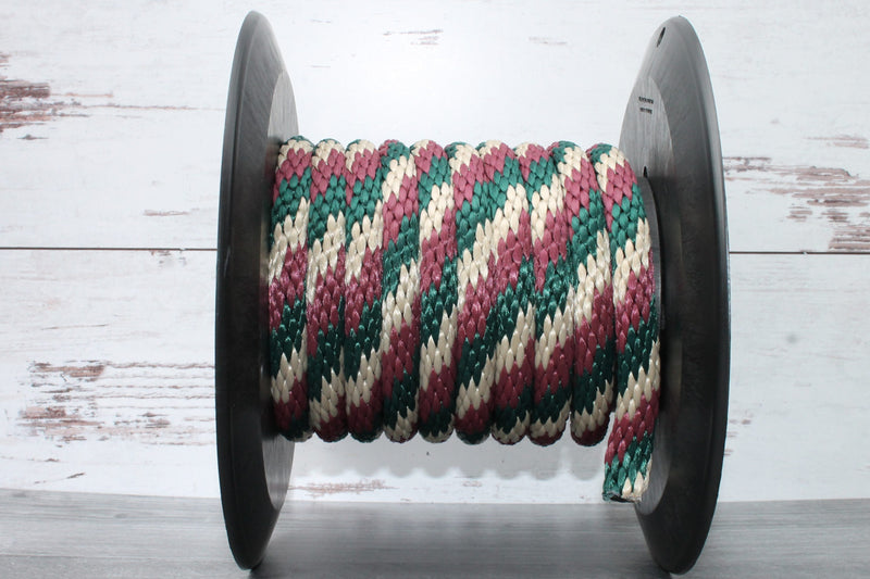 Hunter Green, Burgundy & Tan Solid Braided Multifilament Polypropylene Rope From Troyer&