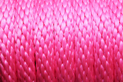 Close up of the Hot Pink Solid Braided Multifilament Polypropylene Rope