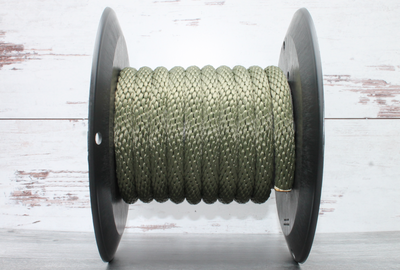 Olive Drab Solid Braided Multifilament Polypropylene Rope From Troyer's Rope Company