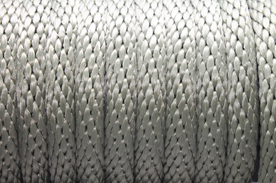 Close up of the Olive Drab Solid Braided Multifilament Polypropylene Rope