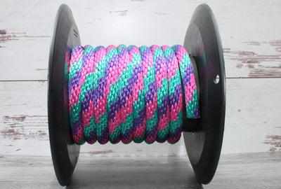 Purple, Raspberry and Teal Solid Braided Multifilament Polypropylene Rope from Troyer's Rope Company