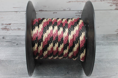 Burgundy, Black, & Tan Solid Braided Multifilament Polypropylene Rope From Troyer's Rope Company LLC