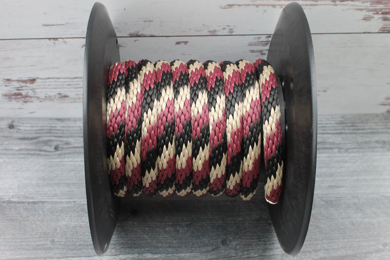 Burgundy, Black, & Tan Solid Braided Multifilament Polypropylene Rope From Troyer&